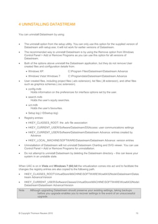 Datastream installation guide | PDF
