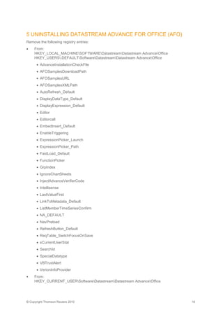 Datastream installation guide | PDF