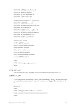 Datastream installation guide | PDF