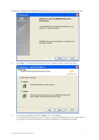 Datastream installation guide | PDF