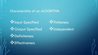 Comprehensive Introduction to Algorithms: Concepts, Characteristics ...