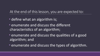 Comprehensive Introduction to Algorithms: Concepts, Characteristics ...