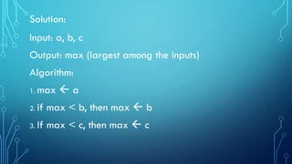 Introduction to Algorithms: Simple Examples and Programming Basics | PDF