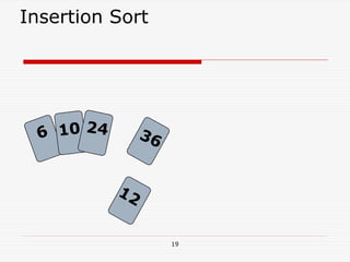 19
6 10 24
Insertion Sort
36
12
 