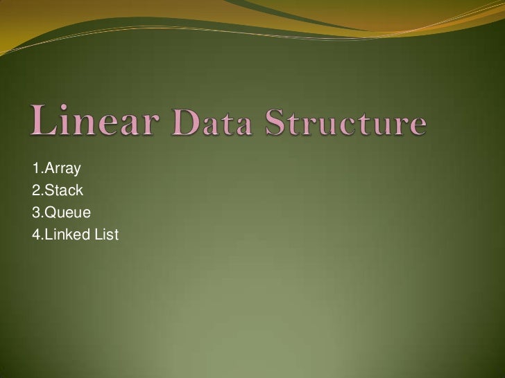 Data structure and its types