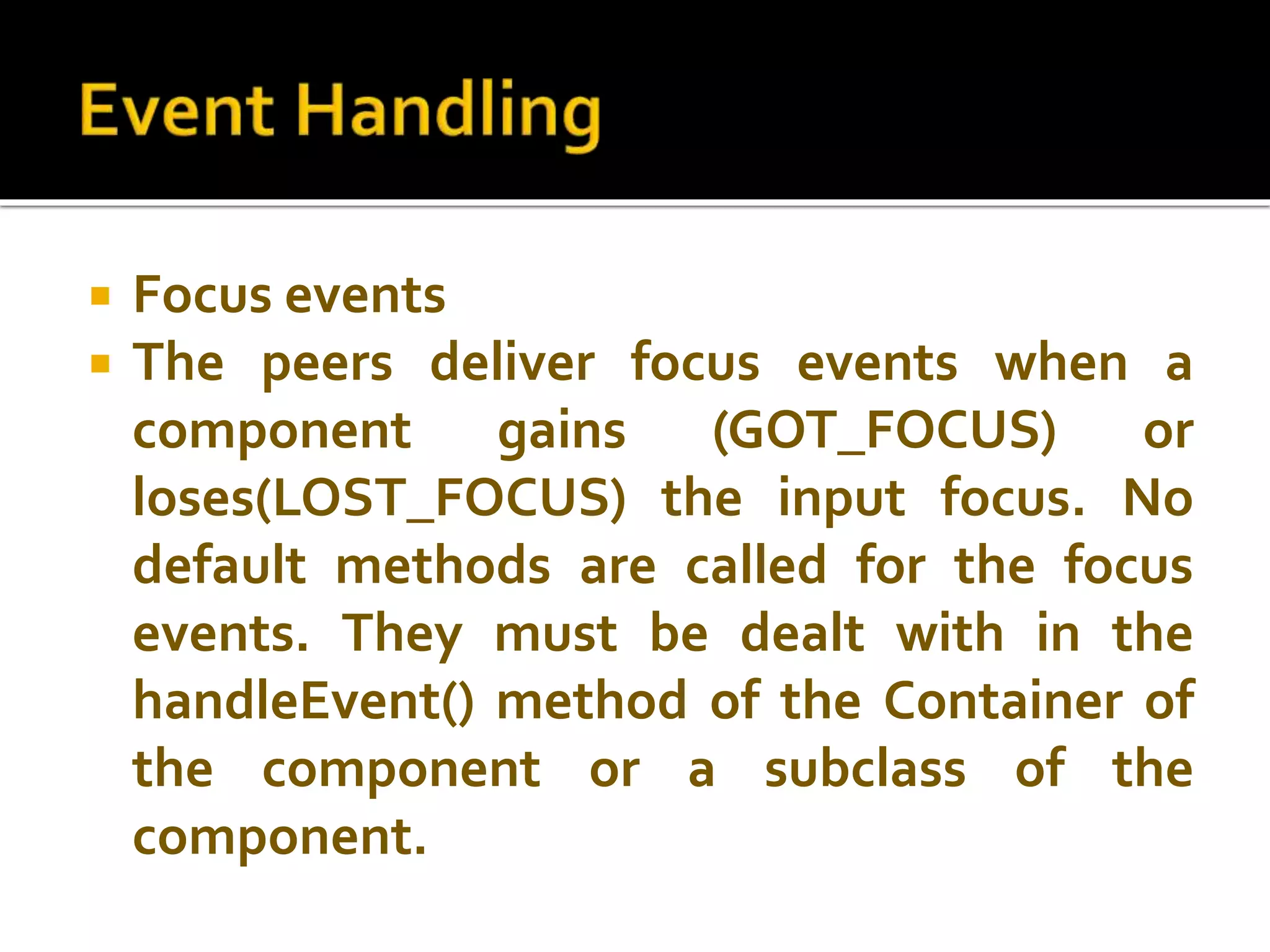 Event Handling in Java | PPT