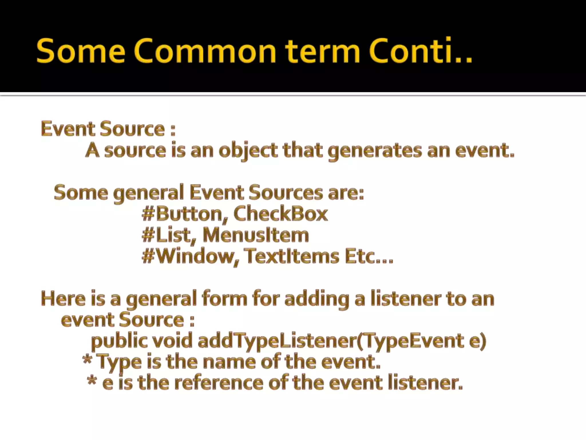 Event Handling in Java | PPT
