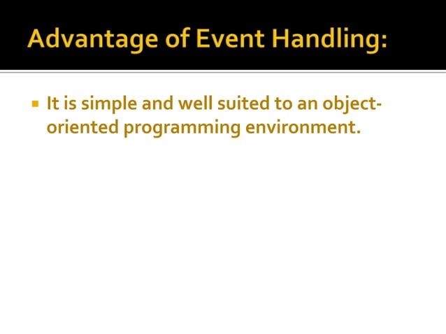 Event Handling in Java | PPTX | Programming Languages | Computing