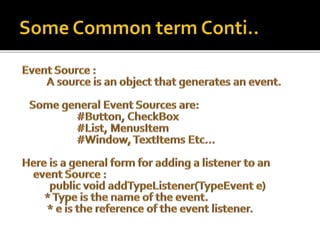 Event Handling in Java | PPT
