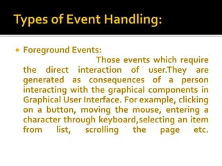 Event Handling in Java | PPTX
