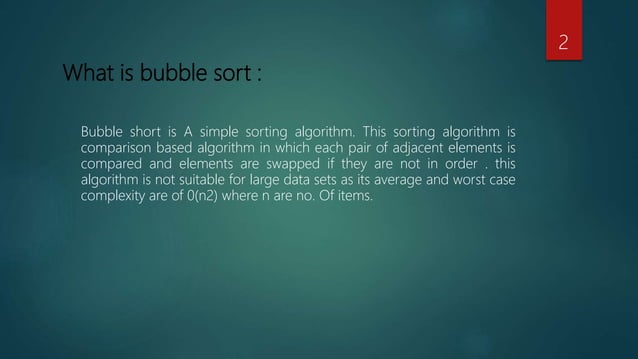 Bubble sort | Data structure | | PPTX