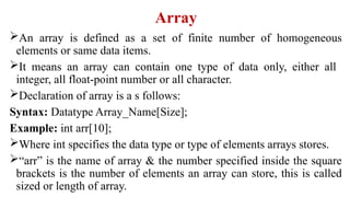 Introduction to Data Structures and their importance | PPTX