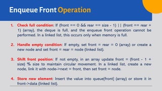 Queue Front Back Data Structure - 8 Circular & Double-Ended Queue | PDF
