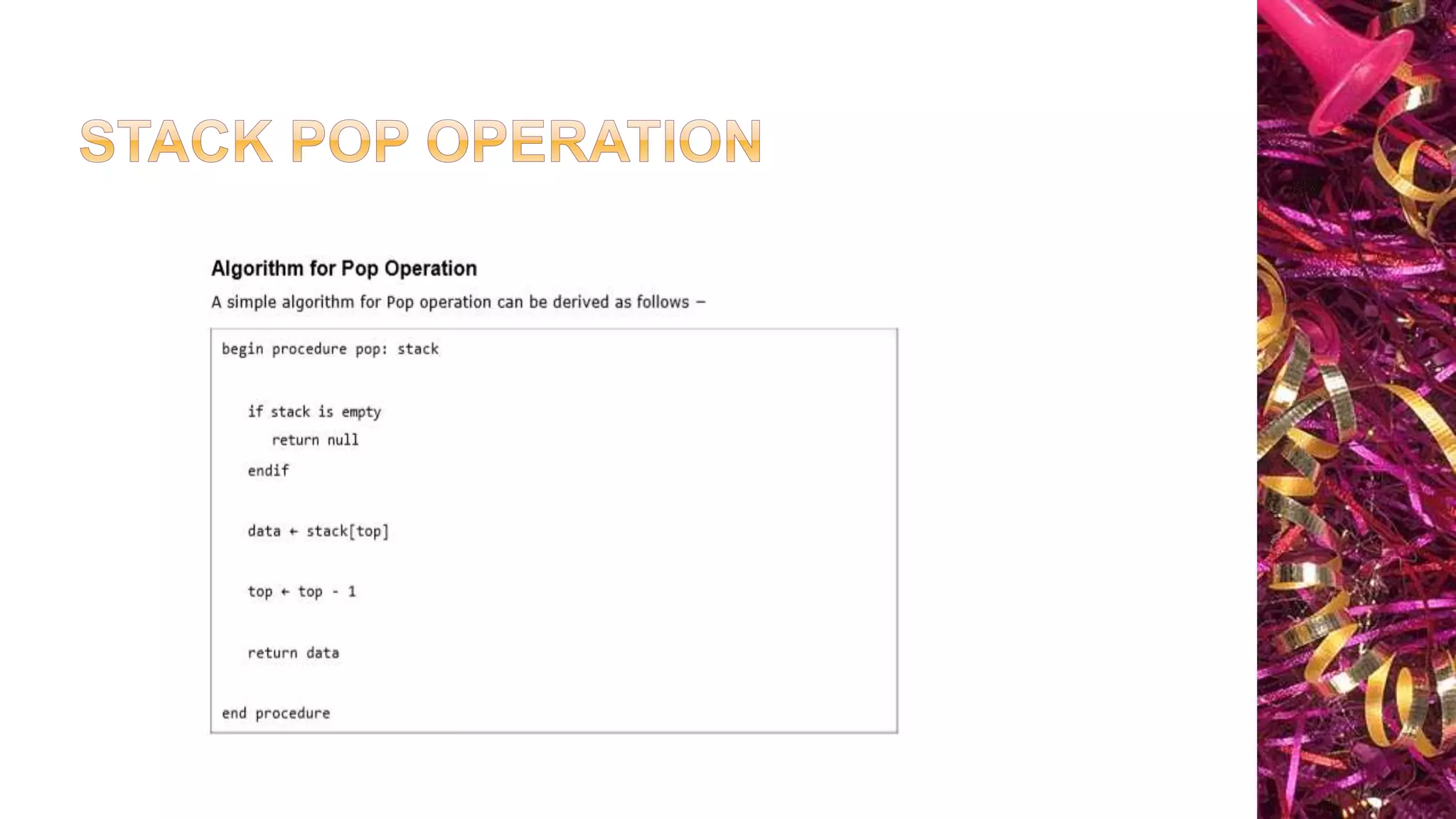 Data structure   stack