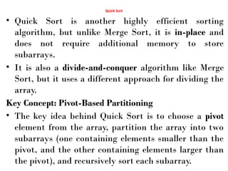 Comprehensive Guide to Sorting Algorithms and Stack Operations in ...
