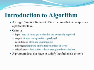 Data structure and algorithm
