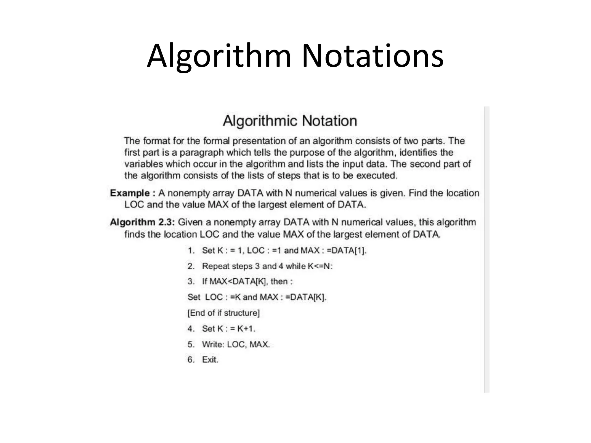 Algorithm Notations
 