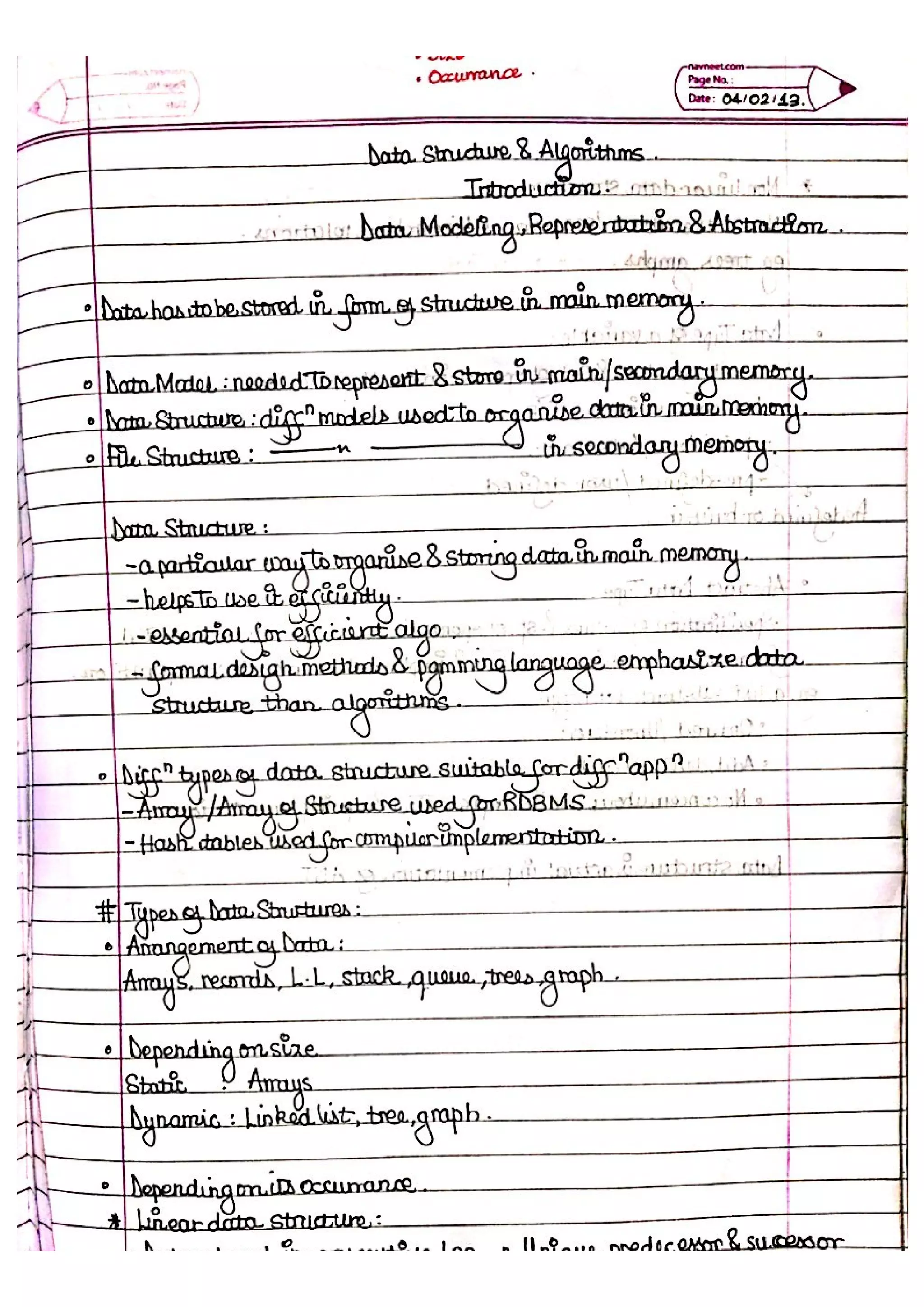 Data Structure and Algorithm Notes - Ronak Sumbaly | PDF