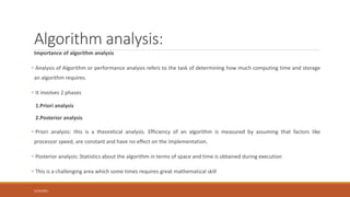 Algorithm Analysis | PPTX | Programming Languages | Computing