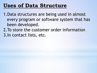 Data structure (basics) | PPTX