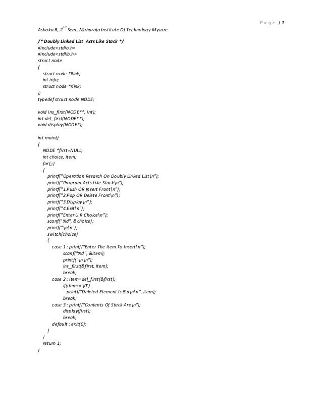 data structure doubly linked