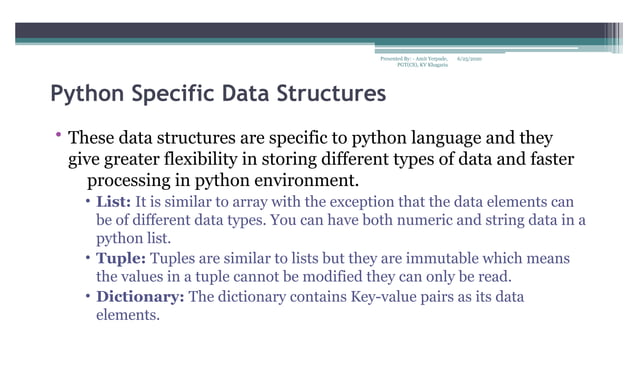 Data Structure in Python.pptx for reference | PPT