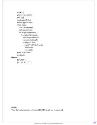 Data structure lab manual EEE, b e data strucuture lab exercise | PDF