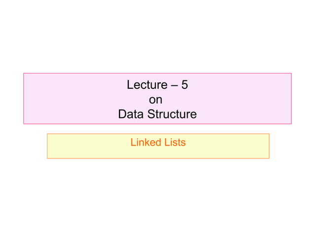 Data structure lecture 5 | PPT