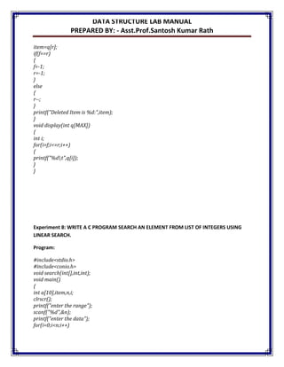Data structure new lab manual | DOCX