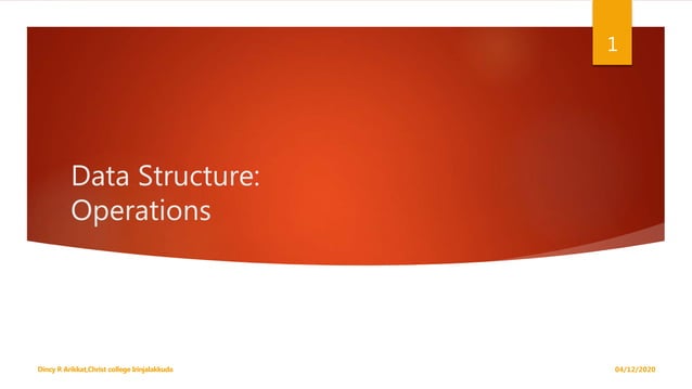 Data structure operations | PPT