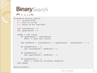Binary
Search
Prof. K. Adisesha 26
 