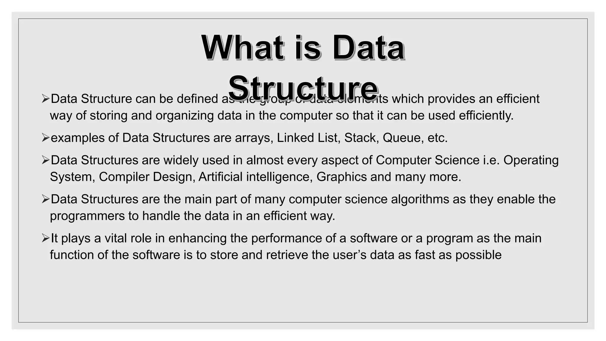 Introduction to Data Structure | PPTX