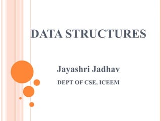 Introduction to data structure presentations | PPT