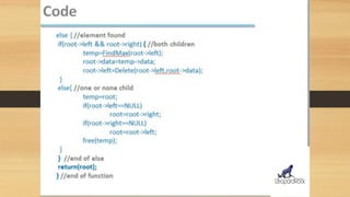 Deletion in binary search tree | PPTX