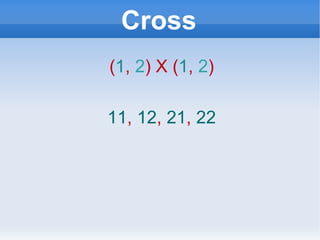 Cross ( 1 ,  2 ) X ( 1 ,  2 ) 11 ,  12 ,  21 ,  22 