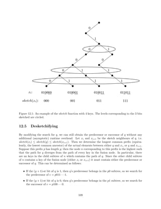 Figure 2.8: 2D representation of DS. Inserting an insert leads to crossings as shown. Inserting a delete 
leads to 
oating errors as shown. 
The other two cases are Deleting an insertion and Inserting a deletion which cause 
oating errors. 
These are situations where queries return `
oating' values because they refer to a segment which is 
no longer there. 
Both crossing and 
oating errors can be seen in  