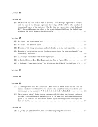 List of Figures 
Lecture 1 
1.1 Version diagrams. Gray means version is read only and blue means version is read-write 6 
1.2 Constructing a partially persistent structure from an ephemeral one . . . . . . . . . 8 
1.3 Persistence of a binary tree. We need a modi 