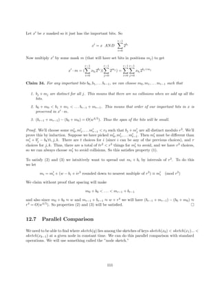 rst ray that I hit. This 
only involves the horizontal segments which are being inserted and deleting. This problem is called 
upward ray shooting among dynamic segments. We can solve it in O(lgm) per operation. This 
turns out to be the same as the fully retroactive successor problem mentioned earlier which was 
proved to be O(lgm) in [16]. 
The other cases are similar but you also need to use rightward ray shooting. 
32 
 