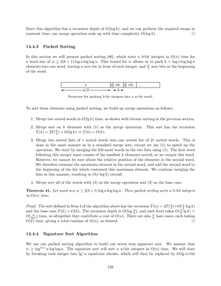 cations to the search tree are as follows. 
 The left endpoint of a segment causes us to insert that segment into the tree. 
 The right endpoint of a segment causes us to delete that segment from the tree. 
 Two segments crossing cause us to interchange their order within the tree. 
We can use these ideas to solve the line segment intersection problem in O(n log n+k) when there 
are k intersections. To do this, we need to be able to eciently determine the next time two 
segments would cross. We note that if a crossing would occur before we add or delete any more 
segments, it would have to involve two segments that are currently adjacent in the tree order. Then 
for each segment, we track when it would cross its successor in the tree and each internal node 
tracks the earliest crossing in its subtree. It is not dicult to maintain this extra data in O(log n) 
time per update, and when performing a swap can be done in constant time. 
3.3 Orthogonal range searching 
In this problem we're given n points in d dimensions, and the query is determining which points 
fall into a given box (a box is de 