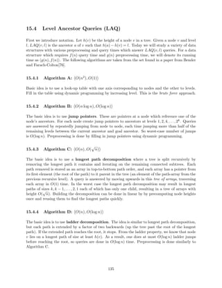 rst k elements after pred(a) in O(k) time 
(the operations in the previous two sentences might be easier to visualize with reference to Figure 
6). These are the same results we received with arrays, but range trees are easier to generalize to 
higher d. 
Let's look at the 2d case, searching for points between a1 and b1 in x and a2 and b2 in y. We can 
build a range tree using only the x coordinate of each point, and then repeat the above procedure 
to  