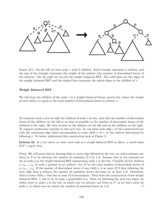 y (even 
though 
y and 
x store the same set of points). 
This structure takes up a lot of space: every point is stored in log n y range trees, so we're using 
(nlogn) space. However, we can now do search eciently - we can  
