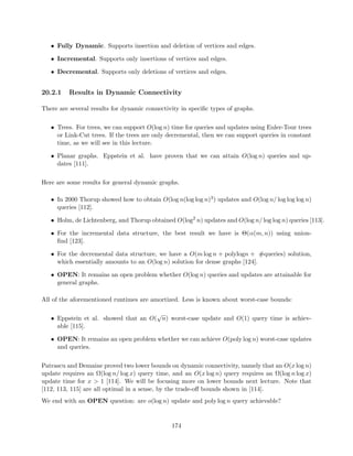cate fails to hold (takes O(1) time). 
4. Place the failure times into a priority queue. When we advance time, we look for certi 