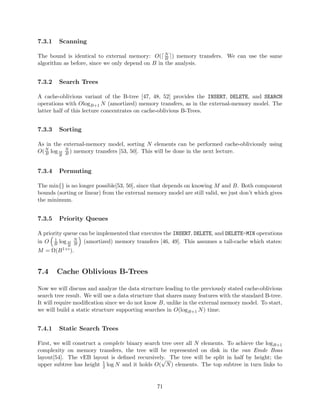 Figure 1.6: An example of e(v) being linear on the number of updates. 
1.6 Functional persistence 
Functional persistence and data structures are explored in [10]. Simple examples of existing tech-niques 
include the following. 
 Functional balanced BSTs { to persist BST's functionally, the main idea (a.k.a. `Path copy-ing') 
is to duplicate the modi 