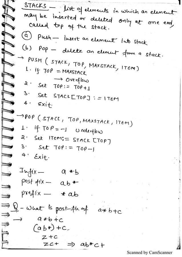 Data structures college notes(LPU) | PDF