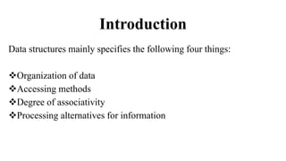 Data structures are essential concepts in computer science and software ...