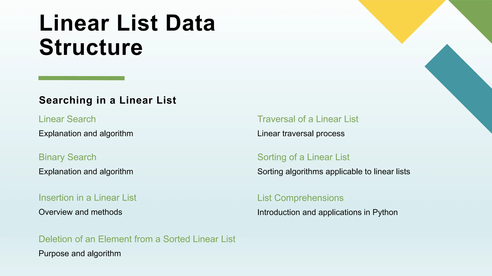 Data Structures - Linear Lists_PPT for Class 12 | PPT
