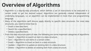 Introduction to Data Structures and Algo | PPTX