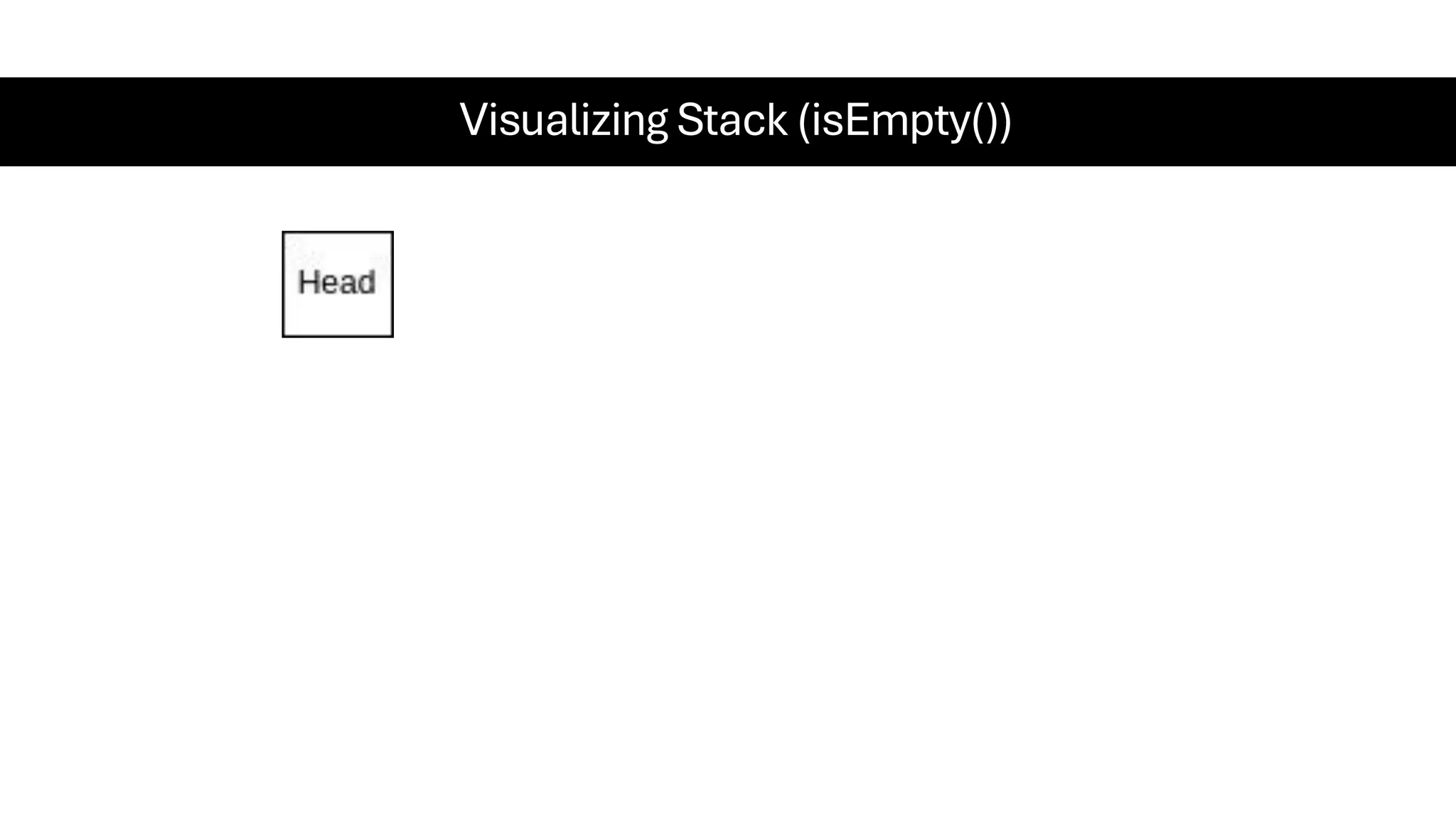 Visualizing Stack (isEmpty()) 