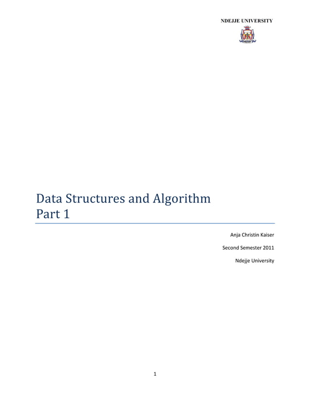 Data structures and algorithm | PDF
