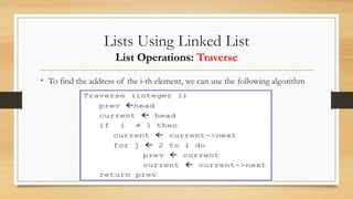 Lists In Algorithm Data structures and Algorithm analysis_Lecture 2.pptx